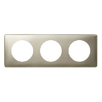 Дизайнерская рамка 3 местная, титан, 068903 Legrand, серия Celiane