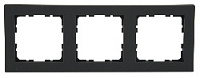 Дизайнерская рамка 3 местная, матовый черный, 81003SCPB Wedder, серия R1