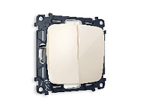 Комплект механизма 2-кл выключателя, бежевый глянец, MO303010 Ambrella Volt, двухклавишный