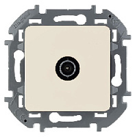 Дизайнерская розетка TV проходная, слоновая кость, 673861 Legrand, серия Inspiria