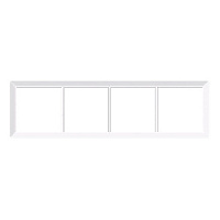 Дизайнерская рамка 4 местная, белый, PL-P104-WCG CGSS, серия Практика