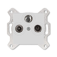 Дизайнерская розетка TV-R-SAT, серый, 2CHH083303A6016 ABB, одиночная, серия Levit