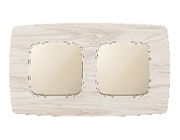 Дизайнерская рамка из акрила 2 местная, бежевый мрамор, OF940302 Ambrella Volt