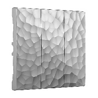 Тройная клавиша выключателя серебряный, W1239006 Werkel, серия Hammer