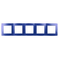 Дизайнерская рамка 5 местная, ультрамарин, Б0019426 Эра, серия 12