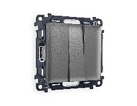 Комплект механизма 3-кл выключателя, антрацит серый, MA655010 Ambrella Volt, трехклавишный