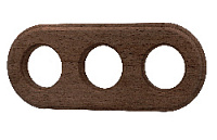 Рамка 3 местная, коричневый, JRO.2ON3.WM02 Jantera