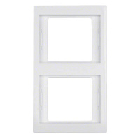 Дизайнерская рамка 2 местная, вертикальная, полярная белизна, глянцевый, 13237009 Berker, серия K.1