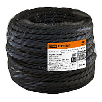 Ретро кабель витой ГОСТ (20 м.) 2*2.5, черный, SQ2801-0232 TDM ELECTRIC, серия Эко