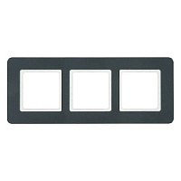 Дизайнерская рамка 3 местная, антрацитовый, 10136186 Berker, серия Q.7