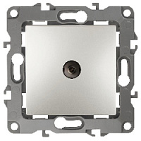 Дизайнерская розетка TV, перламутр, Б0027440 Эра, проходная, серия 12