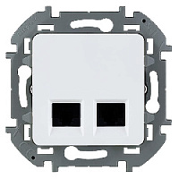 Дизайнерская розетка компьютерная RJ-45 кат. 6, двойная, белый, 673840 Legrand, серия Inspiria