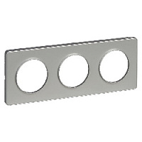 Дизайнерская рамка 3 местная, алюминий/алюминий, S53P806 Schneider Electric, серия Odace