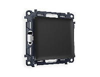 Комплект механизма 1-кл проходного выключателя, черный матовый, MA801020 Ambrella Volt, одноклавишный