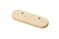 Подложка 2+2 под две двухместные розетки с посадочным местом лак, Interior Electric