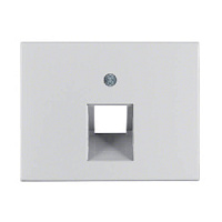 Центральная панель розетки UAE, алюминий, матовый лак, 14077003 Berker, серия K.5