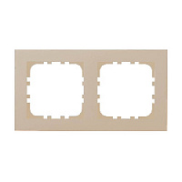 Дизайнерская рамка 2 местная, шампань, 844206-1 LK Studio, серия LK80 Flat