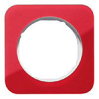 Дизайнерская рамка 1 местная, красный/полярная белизна, 10112349 Berker, серия R.1