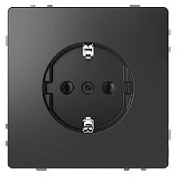 Механизм розетки с заземлением, антрацит, MTN2301-6034 Schneider Electric, серия Merten D-Life