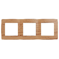 Дизайнерская рамка 3 местная, дуб, Б0014769 Эра, серия 12