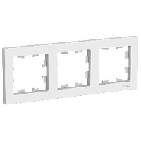 Дизайнерская рамка 3 местная, белый, ATN000103 Schneider Electric, серия Atlas Design