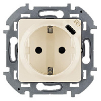 Дизайнерская розетка с заземлением + USB разъем C, слоновая кость, 673771 Legrand, серии Inspiria