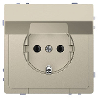 Механизм розетки с заземлением, шторками и с крышкой, сахара, MTN2310-6033 Schneider Electric, серия Merten D-Life