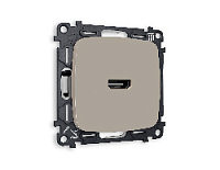 Комплект механизма розетки HDMI 2.0 40V/500mA 2.0GHz 5-18Gbit/s , серо-бежевый матовый, MO374010 Ambrella Volt