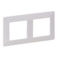 Дизайнерская рамка 2 местная, белый, 754002 Legrand, серия Valena Life