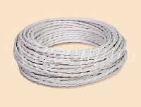 Ретро кабель витой ПВХ (50м) 3*1,5 белый GE70151-01 ТМ МезонинЪ