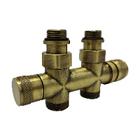 Дизайнерский клапан прямой для радиаторов для 2-х трубной системы отопления, ручная регулировка, Tondera 1/2" бронза 0682-1500Z0E0 S.R.Rubinetterie