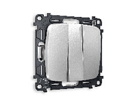 Комплект механизма 3-кл выключателя, серебро глянец, MO405010 Ambrella Volt, трехклавишный