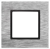 Дизайнерская рамка 1 местная, сталь, металл, Б0034545 Эра, серия Elegance