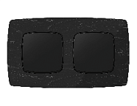 Дизайнерская рамка из акрила 2 местная, черный мрамор, OF940702 Ambrella Volt