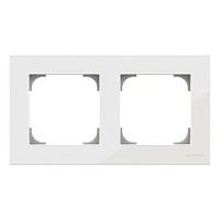 Дизайнерская рамка 2 местная, белое стекло, 2CLA857200A3001 ABB, серия Sky Niessen