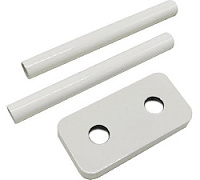 Маскировочный комплект для труб, с прямоугольным отражателем, белый, 0494-1500V16A, S.R.Rubinetterie