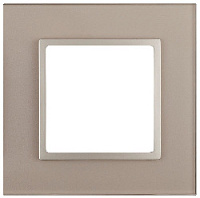 Дизайнерская рамка 1 местная, шампань, Б0034473 Эра, серия Elegance