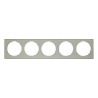 Дизайнерская рамка 5 местная, нержавеющая сталь/полярная белизна, 10152214 Berker, серия R.3