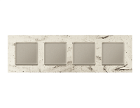 Дизайнерская рамка из акрила 4 местная, серо-бежевый мрамор, AF930604 Ambrella Volt