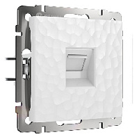 Дизайнерская розетка RJ-45, белый, W1281001 Werkel, серия Hammer