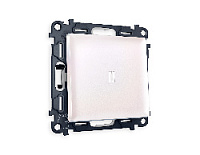 Комплект механизма 1-кл проходного выключателя с подсветкой 5600K нейтральный белый свет, жемчуг, MA202035 Ambrella Volt, одноклавишный