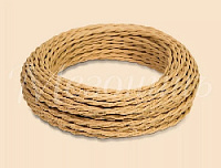 Ретро кабель витой ПВХ (50м) 2*1,5 песочное золото GE70141-32 ТМ МезонинЪ