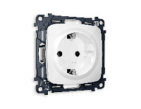Комплект механизма электрической розетки с/з на винтовых зажимах, белый глянец, MO106010 Ambrella Volt