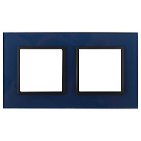 Дизайнерская рамка 2 местная, синий, Б0034501 Эра, серия Elegance