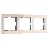 Дизайнерская рамка 3 местная, айвори, акрил, W0032743 Werkel