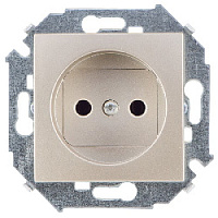 Дизайнерская розетка без заземления, шампань, 1591431-034 Simon, серия 15