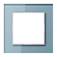 Дизайнерская рамка 1 местная, серо-голубое стекло, AC581GLBLGR Jung, серия A Creation