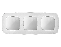 Дизайнерская рамка из термопластика 3 местная, серебро глянец, OF140403 Ambrella Volt