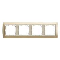 Дизайнерская рамка 4 местная, шампань, 82944-34 Simon, серия 82 Classic