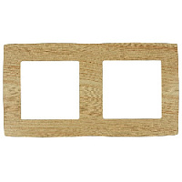 Дизайнерская рамка 2 местная, сосна, Б0019147 Эра, серия 12
